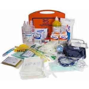 FARMAC-ZABBAN Cassetta Pronto Soccorso PS 388 per 2 o più Persone con Disinfettante e Guanti Sterili