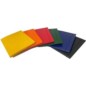 Starline Cartella con Elastico Tondo Rosso - Dorso 1 cm - Formato Chiuso 350x260mm - Conf. 5 Pezzi