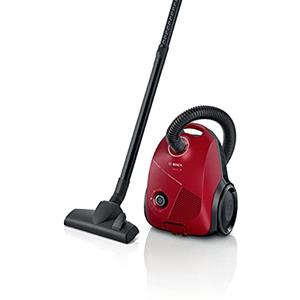 Bosch BGBS2RD1 Serie 2, Aspirapolvere a Traino con Sacco, Potenza 700W, Sacchetti Large da 3,5l, Facile da Usare e Trasportare, Rosso