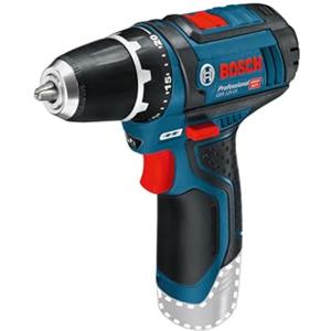 Bosch Professional 0601868101 GSR 12V-15-LI Trapano Avvitatore, Senza Batteria e Caricabatterie, Nero, Blu, Rosso, 12 V