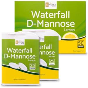sc nutra Waterfall D-Mannosio Compresse - Compresse masticabili 1000mg Naturalmente da betulla + succo di limone
