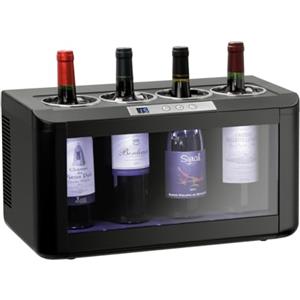 MBH - MAQUINARIA BAR HOSTELERÍA MBH - Refrigeratore per bottiglie di vino elettrico professionale per ristorazione. Cava, cantina, frigorifero espositore su bancone per 4 bottiglie di vino.