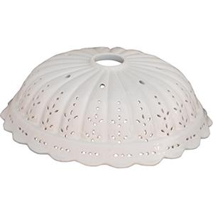 Biscottini Paralume lampada da terra ceramica smerlato L31,5XPR31,5XH10,5 - Paralume lampada da terra - Paralume abat jour - Paralume vetro