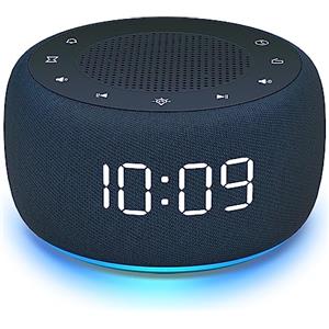 BUFFBEE Radiosveglia per la camera da letto - Suono di alta qualità per la radio, luce notturna a 7 colori, display a gamma completa con dimmer per il comodino (blu navy)