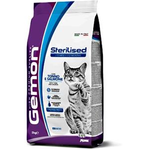 MONGE GEMON GATTO ADULTO STERILIZZATO CON TONNO E SALMONE 2 KG