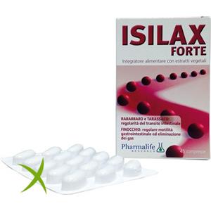 Pharmalife Research Isilax Forte - Integratore Alimentare con Fibre e Rabarbaro per il Transito Intestinale - 45 Compresse