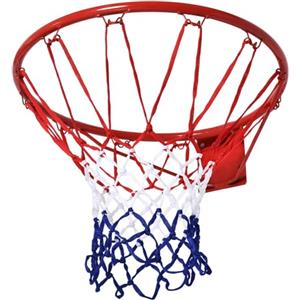 Palmitessa Canestro Basket da Muro in Ferro con Rete in Nylon per Esterno e Interno, 46cm Canestro Regolamentare Basket Ring Rosso 46cm Edizione 2024 Palmitessa