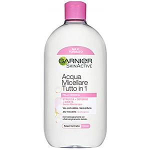 Garnier Acqua Micellare Pelli Sensibili Tutto in 1, Strucca, Deterge e Idrata, Senza Risciacquo, 700 ml, Confezione da 1