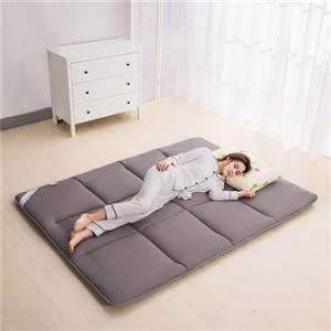 DSAoTeng Materasso da pavimento, singolo, morbido e traspirante, tatami giapponese, portatile, arrotolabile, spesso, pieghevole, per dormitorio per studenti (grigio, 90 x 200 cm)