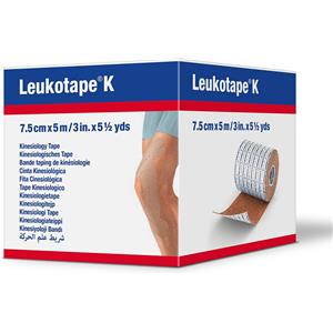 Leukotape K - Benda adesiva per taping fisioterapico 7,5 cm x 5 m color carne