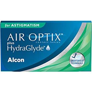 Air Optix Plus HydraGlyde for Astigmatism Lenti a Contatto Mensili, 3 Lenti, BC 8.7 mm, DIA 14.5 mm, CYL -1.25, Asse 150, -1.5 Diopt