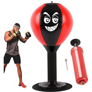 STFALI Pungiball Tisch, Punching Ball Schreibtisch, Mini Sacco da Boxe per Adulti, Antistress Aduct Fun Punch, Punchball con Ventosa ad alta Adesione