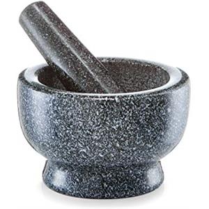 Zeller 24501 Set di Mortaio e Pestello, Pietra, Grigio, 0.1x13x8 cm