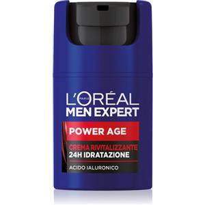 L'Oréal Paris Men Expert Power Age Crema Rivitalizzante 50ml - Idratazione 24h con Acido Ialuronico