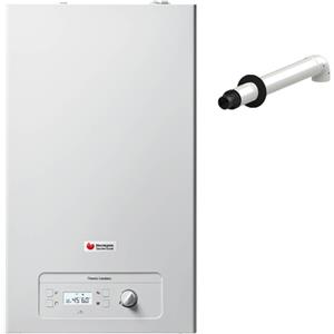 Hermann Saunier Duval Caldaia a Condensazione Themis Condens 24 KW- New Erp Metano con Kit Per Scarico Fumi ADATTATORE SDOPPIATO,