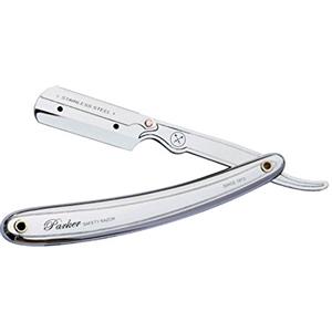 the shave factory Parker 31R - Rasoio a mano libera professionale in acciaio inox, Completamente aperto misura 21 cm.