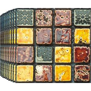 BoloShine Piastrelle Adesive Cucina 30 Pezzi, Mosaico Pannelli Adesivi per Pareti Bagno, Impermeabile Autoadesivo Vinile Mattonelle Decorazioni Carta Parati Adesiva Muro Rivestimento (Giallo)