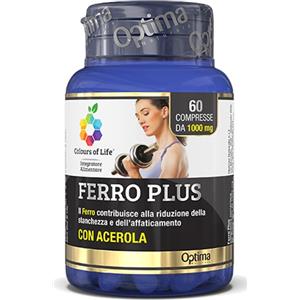 OPTIMA NATURALS SRL Optima Colours Of Life Ferro Plus Con Acerola Integratore Difese Immunitarie 60 Compresse