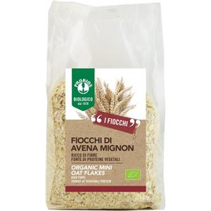 Probios Fiocchi di Avena Mignon 500g - Integrali Biologici, Fonte di Fibre e Proteine Vegetali, Ideali per Porridge