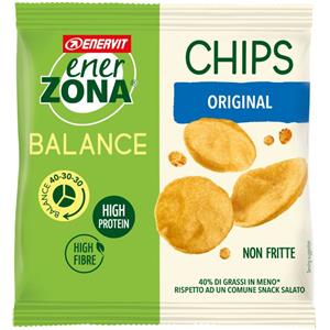 Enervit Enerzona Chips di Soia Gusto Classico 23g - Snack Ricco di Proteine e Fibre, Non Fritto