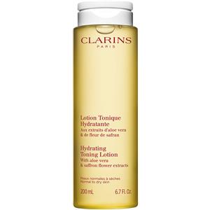Clarins Tonico Idratante 200 ml Tonico per pelli secche con aloe vera e fico bio che contribuiscono a idratare la pelle