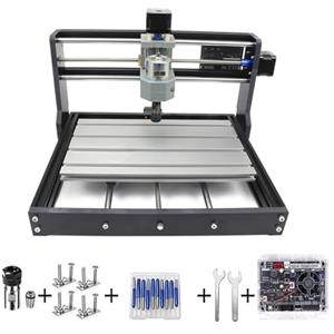 RATTMMOTOR CNC 3018 Pro Macchina fresatrice per incisione, 3 assi GRBL, unità flash USB 4G, area di lavoro 300 x 180 x 450 mm, ER11, fresatrice per PVC e per intaglio legno fai da te