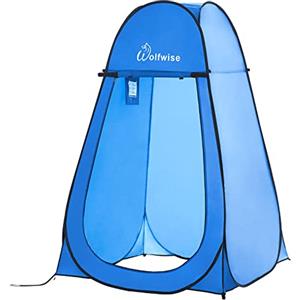 Wolfwise Tenda ad Apertura Istantanea Pop-Up, per Campeggio Spiaggia Bagno Spogliatoio Doccia Riparo Privato, WC, Toilet, 120cm x 120cm x 190cm, Blu