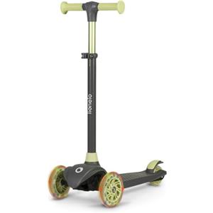 Lionelo Jessy Monopattino Evolutivo per Bambini 3+ anni fino a 50kg Scooter con ruote LED Pedana antiscivolo Freno d'Acciaio Regolabile in 4 Altezze Monopattino bambini Leggero 2.3kg