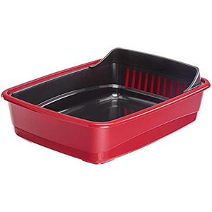 Ferplast Lettiera Gatto Toilette per Gatti ARIEL 10, Cassetta igienica Gatto con Setaccio che elimina lo Sporco per una Facile Pulizia, 46,5 x 35,5 x h 11,5 cm., colori assortiti