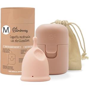 Bamboozy Coppetta Mestruale Con Sterilizzatore (M) - Coppette Mestruali Riutilizzabili Realizzate in Silicone Medico - Fino a 12 Ore di Protezione - Senza Plastica, Senza BPA