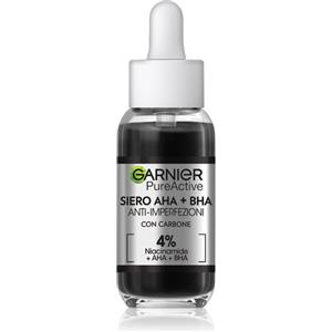 Garnier Pure Active Siero Anti-Imperfezioni AHA BHA 30ml - Riduce brufoli e macchie, con Niacinamide e Carbone