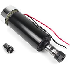 RATTMMOTOR Motore a mandrino, 500 W, motore a mandrino CNC, 52 mm, 48 VDC ER16, raffreddamento ad aria, 12000 giri/min, + 8 mm, pinza di serraggio ER16, per incisione/fresatrice CNC fai da te