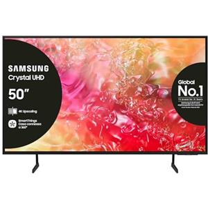 Samsung TV UE50DU7170UXZT LED 4K, Smart TV 50 Crystal Processor 4K, Slim Look, DVBT-2, Q-Symphony & OTS Lite, Integrato con Bixby, compatibile con Alexa e Google Assistant, Black 2024