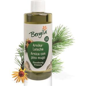 Bergila Frizione all'arnica con pino mugo 250 ml ECOBIO - 100% naturale di materia prima biologica - qualità controllata e certificata