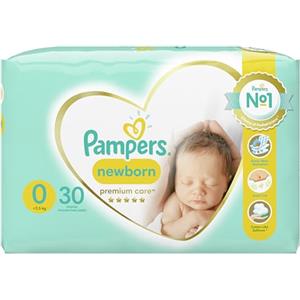 Prima Pampers Pannolino Taglia 0 (< 3 kg), pannolino di alta qualità, 30 pezzi, miglior comfort e protezione per la pelle sensibile di Pampers