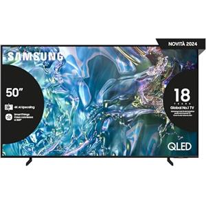 Samsung TV QE50Q60DAUXZT QLED 4K, Smart TV 50 Quantum processor Lite 4K, AirSlim, DVBT-2, Q-Symphony & OTS Lite, Integrato con Alexa e Bixby, compatibile con Google Assistant, Titan Gray 2024