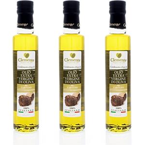 CLEMENTE Olio Clemente - Aromatizzato Al Tartufo 3 Bottiglie Da 250ml | Olio Extravergine Di Oliva Italiano | Olio Oliva Extravergine Italiano Privo Di Glutine | Olio Di Oliva Extravergine Italiano