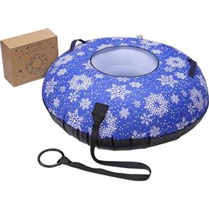 Navaris Slittino Gonfiabile da Neve Adulto - Slittini per la Neve - Slitta Adulti - Gommone - Snow Tube - a Forma di Ciambella - Accessori Vacanze Invernali - Idea Regalo Natale