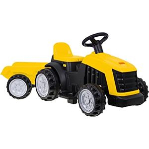 COIL Trattore a Pedali dai 3 Anni, Trattore Elettrico per Bambini, Trattore per Bambini, Veicoli Elettrici, Trattore con Spinta per Bambini, dai 3 Anni (Giallo)