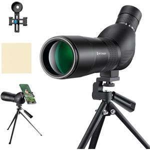 K&F Concept Telescopio Monoculare 20-60x60 Impermeabile, Spotting Scope con Treppiede, Borsa Trasporto e Adattatore Smartphone, HD BAK4, Prisma FMC Cannocchiale per Osservazione Animali Selvaggi