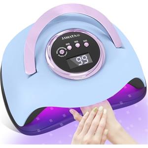 JAMATA Lampada Unghie UV LED da 180W,Fornetto Unghie Semipermanente LED con 4 Timer,Sensore di Avvio Automatico,Lampada per unghie per Manicure Pedicure,Lampade Led Unghie in Gel con Touch Screen LCD