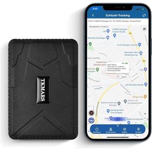 TKMARS Localizzatore GPS per Auto Senza Abbonamento con APP GPS Tracker 120 Giorni Standby Impermeabile Magnete Potente e Batteria da 10000mAh con Geo-fence Smart Alarm TK915