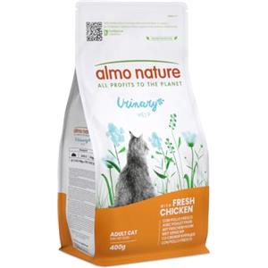 Almo Nature Urinary Help - Crocchette Gatto con Pollo Fresco - Supporto al Sistema Urinario con Glucosamina e Ridotti Livelli di Magnesio, Calcio e Fosforo - Sacco da 400g