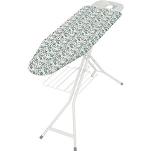 Colombo Asse da Stiro Pratica 120x40cm con Poggiaferro Rinforzato e Griglia Portabiancheria | Asse da Stiro Pieghevole Altezza Regolabile Fino a 95cm e Copriasse in Cotone Biologico | Made in Italy