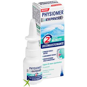 PERRIGO ITALIA SRL Physiomer Express Spray Nasale Decongestionante 20ml - Acqua di Mare 100% Pura, Azione Rapida in 2 Minuti