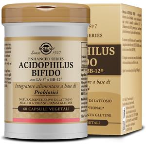 Solgar Acidophilus Bifido - Integratore Probiotico con LA-5 e BB-12, 60 Capsule Vegetali Senza Lattosio e Glutine