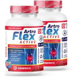 Artroflex Active (2 Pacchi) Artroflex Active - Glucosamina e Condroitina - 30 Capsule - Integratori Articolazioni e Cartilagine - con Boswellia, Curcuma, Pepe Nero