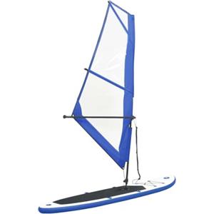 vidaXL Set Tavola Gonfiabile da SUP con Vela Tavola da Windsurf Prodotti per Surfisti Prodotti per Sport Acquatici Surf Blu e Bianco