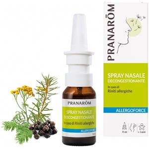 Pranarom Allergoforce Spray Nasale 15 ml - Soluzione ipertonica con oli essenziali per riniti allergiche