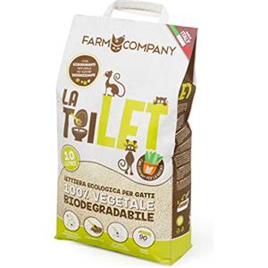 Farm Company La Toilet Lettiera Vegetale Biodegradabile 10 Litri - Ideale per Gatti e Roditori